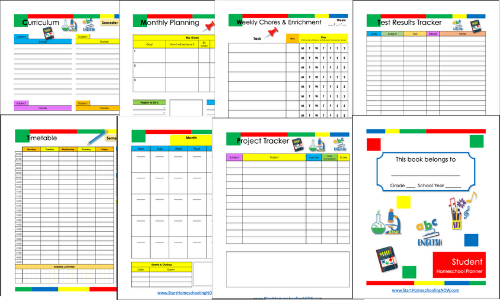 Homeschooling planner template